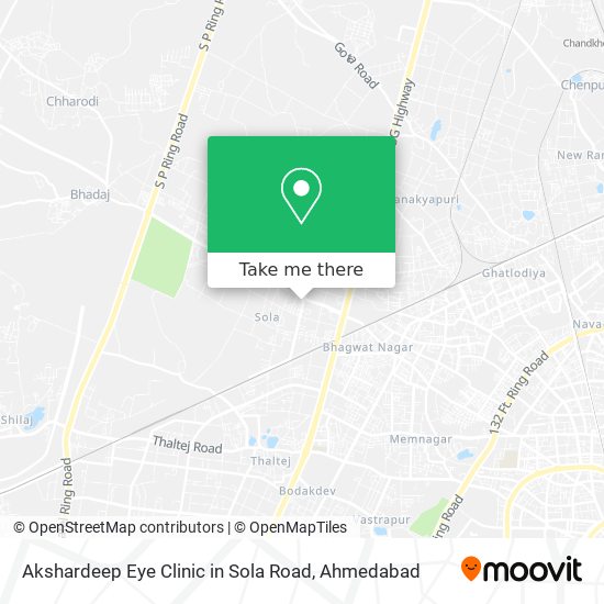 Akshardeep Eye Clinic in Sola Road map