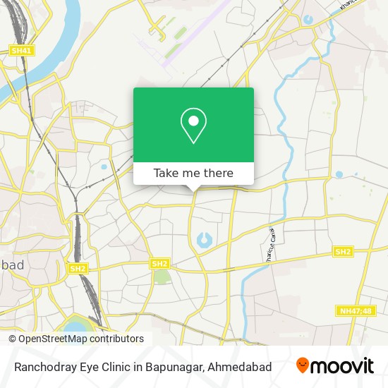 Ranchodray Eye Clinic in Bapunagar map