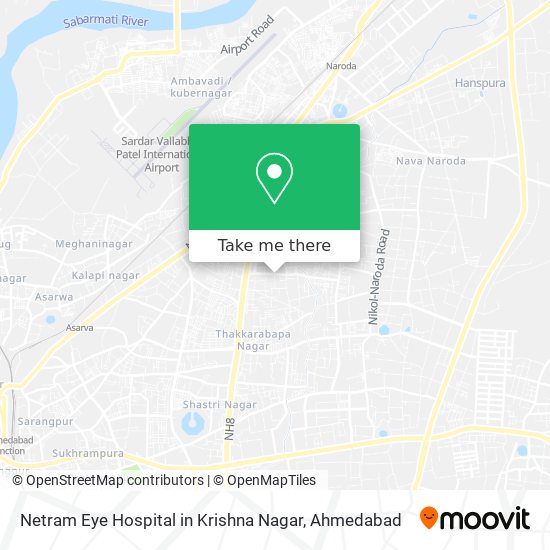 Netram Eye Hospital in Krishna Nagar map