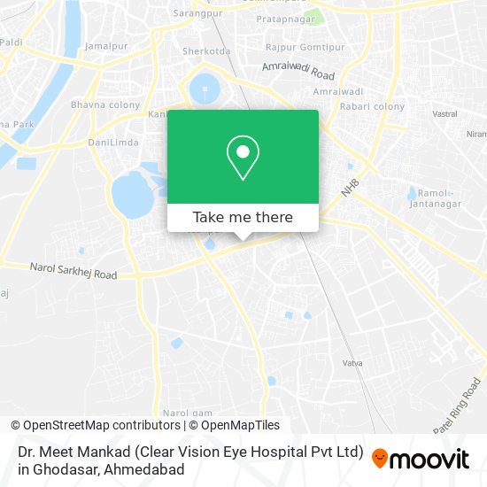 Dr. Meet Mankad (Clear Vision Eye Hospital Pvt Ltd) in Ghodasar map