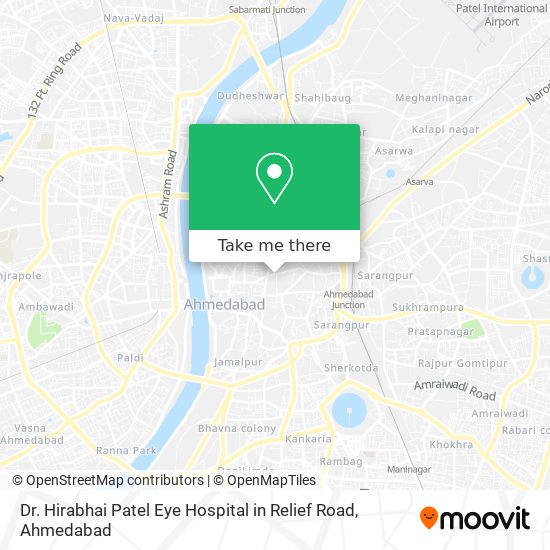 Dr. Hirabhai Patel Eye Hospital in Relief Road map