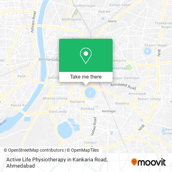 Active Life Physiotherapy in Kankaria Road map