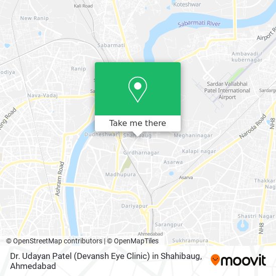 Dr. Udayan Patel (Devansh Eye Clinic) in Shahibaug map