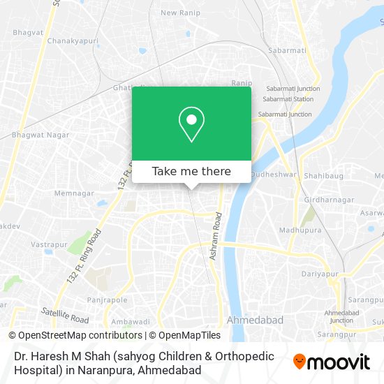 Dr. Haresh M Shah (sahyog Children & Orthopedic Hospital) in Naranpura map