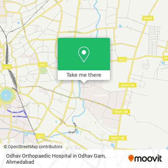 Odhav Orthopaedic Hospital in Odhav Gam map