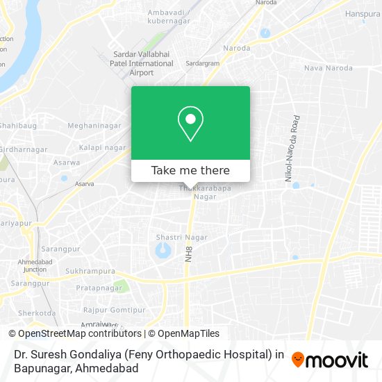 Dr. Suresh Gondaliya (Feny Orthopaedic Hospital) in Bapunagar map