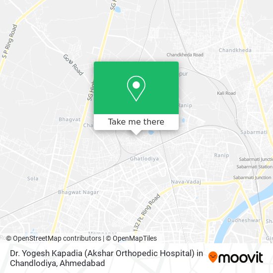 Dr. Yogesh Kapadia (Akshar Orthopedic Hospital) in Chandlodiya map