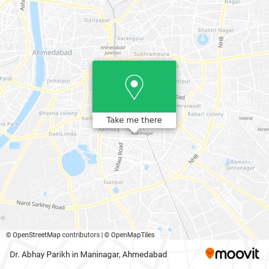 Dr. Abhay Parikh in Maninagar map