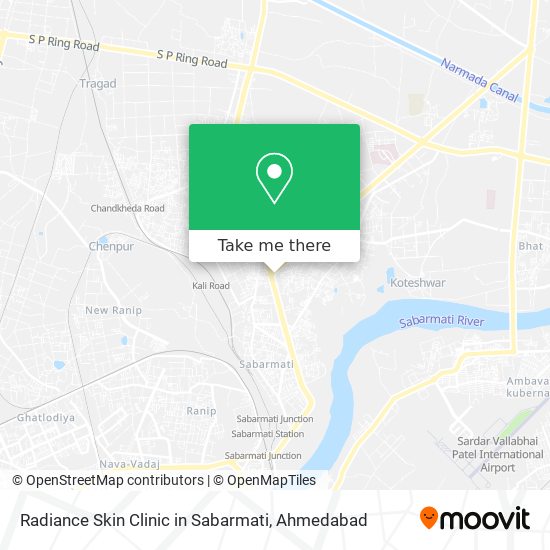 Radiance Skin Clinic in Sabarmati map