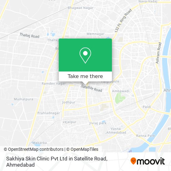 Sakhiya Skin Clinic Pvt Ltd in Satellite Road map