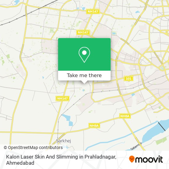 Kalon Laser Skin And Slimming in Prahladnagar map