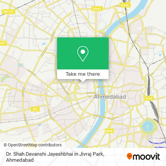 Dr. Shah Devanshi Jayeshbhai in Jivraj Park map