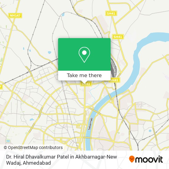 Dr. Hiral Dhavalkumar Patel in Akhbarnagar-New Wadaj map