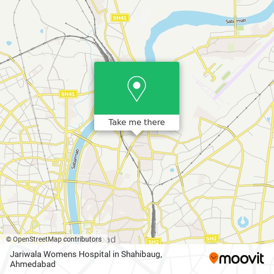 Jariwala Womens Hospital in Shahibaug map