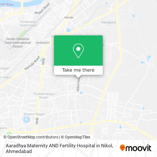 Aaradhya Maternity AND Fertility Hospital in Nikol map