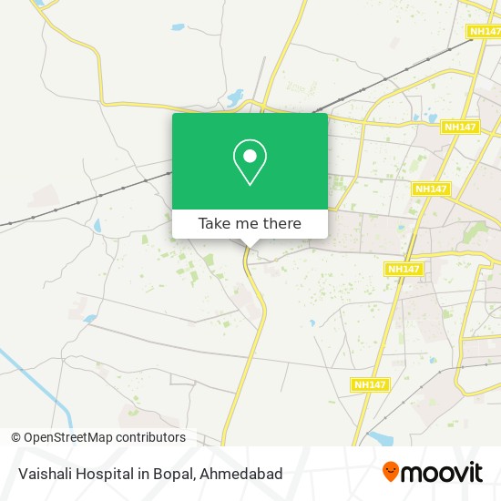 Vaishali Hospital in Bopal map