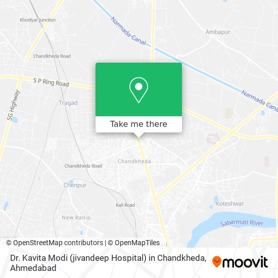 Dr. Kavita Modi (jivandeep Hospital) in Chandkheda map