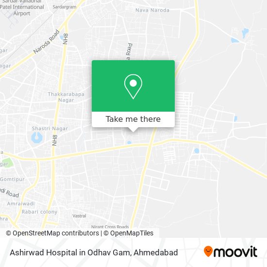 Ashirwad Hospital in Odhav Gam map