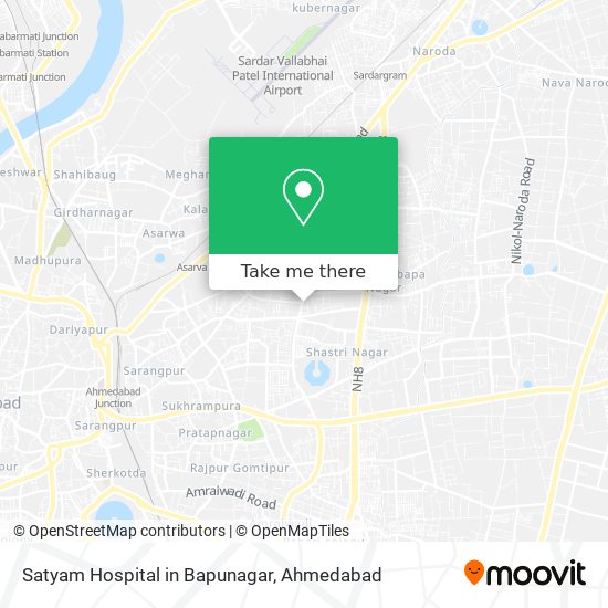 Satyam Hospital in Bapunagar map