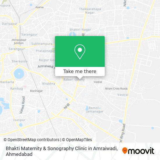 Bhakti Maternity & Sonography Clinic in Amraiwadi map