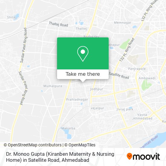 Dr. Monoo Gupta (Kiranben Maternity & Nursing Home) in Satellite Road map