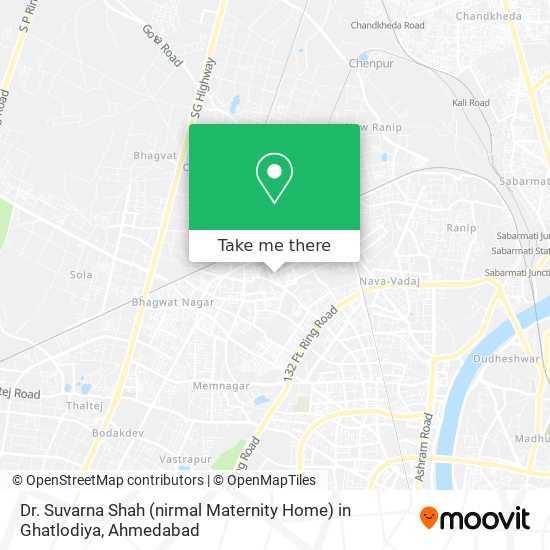 Dr. Suvarna Shah (nirmal Maternity Home) in Ghatlodiya map