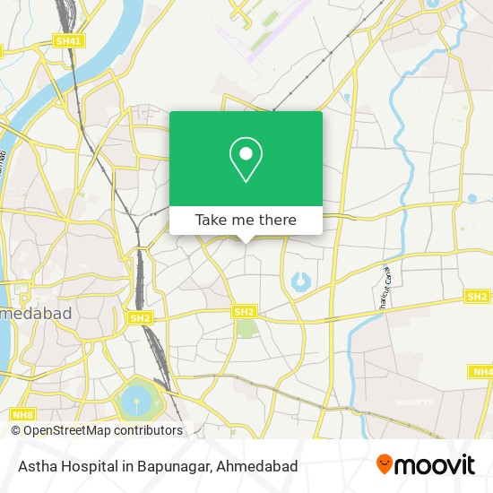 Astha Hospital in Bapunagar map