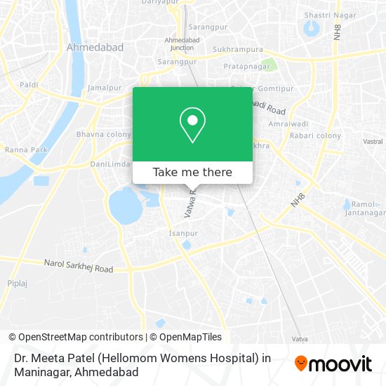 Dr. Meeta Patel (Hellomom Womens Hospital) in Maninagar map