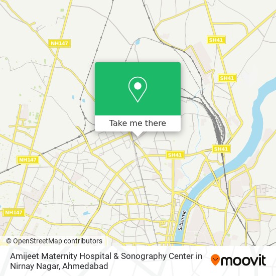 Amijeet Maternity Hospital & Sonography Center in Nirnay Nagar map