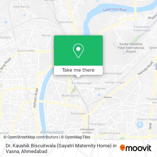 Dr. Kaushik Biscuitwala (Gayatri Maternity Home) in Vasna map