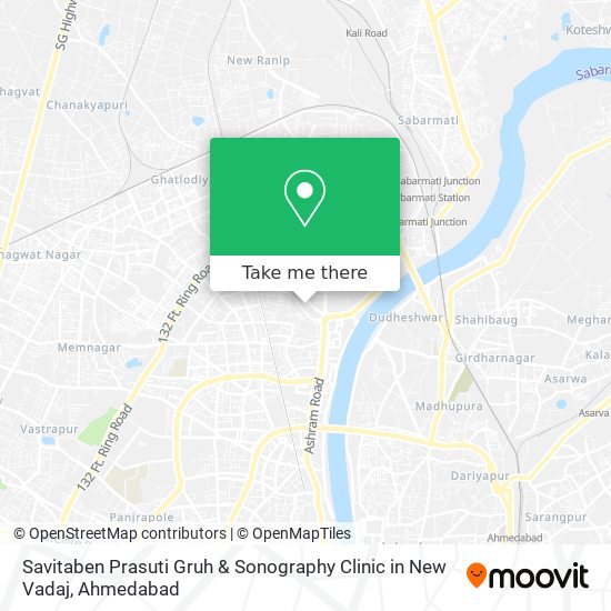 Savitaben Prasuti Gruh & Sonography Clinic in New Vadaj map