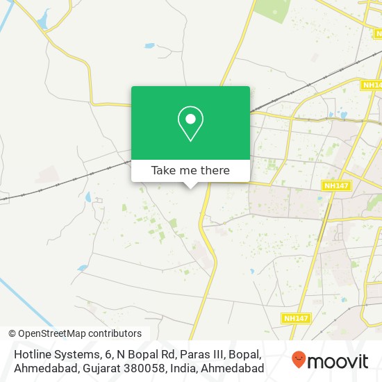 Hotline Systems, 6, N Bopal Rd, Paras III, Bopal, Ahmedabad, Gujarat 380058, India map