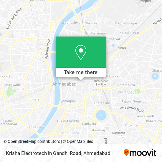 Krisha Electrotech in Gandhi Road map