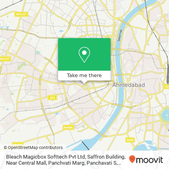 Bleach Magicbox Softtech Pvt Ltd, Saffron Building, Near Central Mall, Panchvati Marg, Panchavati S map