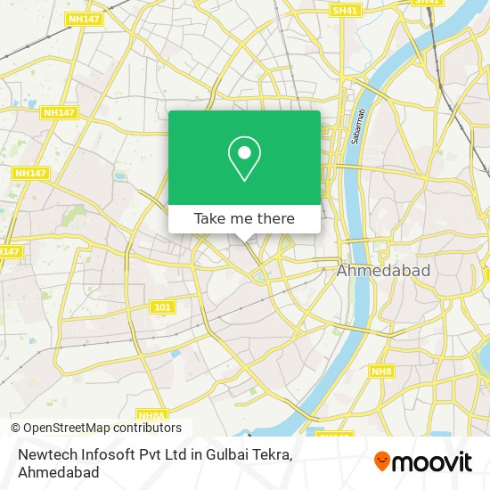 Newtech Infosoft Pvt Ltd in Gulbai Tekra map