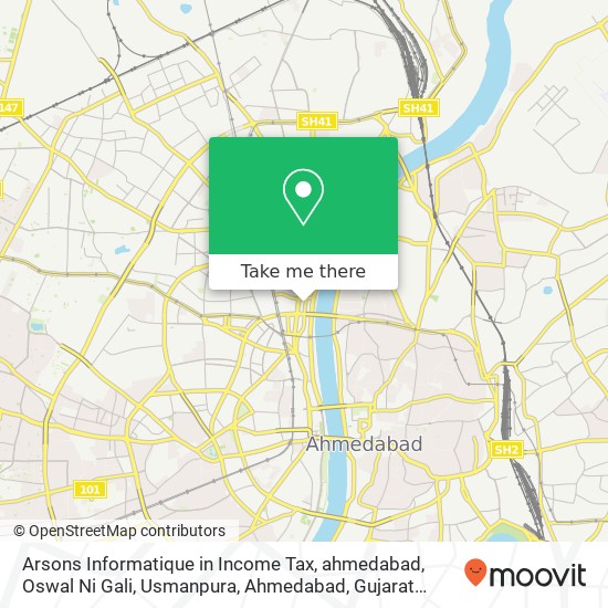 Arsons Informatique in Income Tax, ahmedabad, Oswal Ni Gali, Usmanpura, Ahmedabad, Gujarat 380014, map