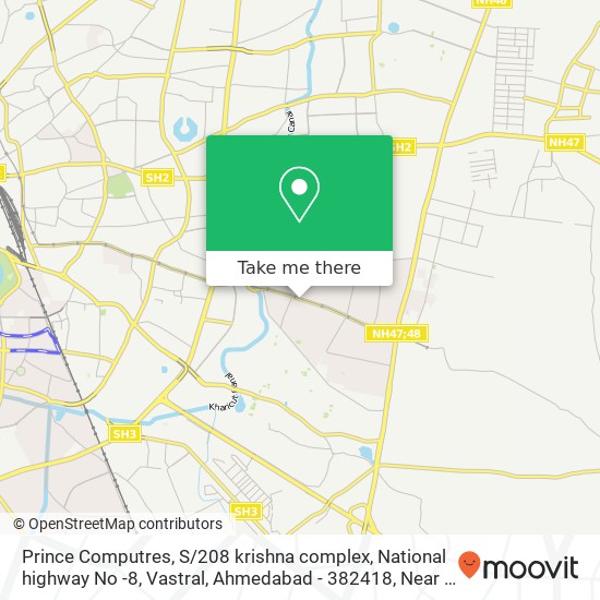 Prince Computres, S / 208 krishna complex, National highway No -8, Vastral, Ahmedabad - 382418, Near map