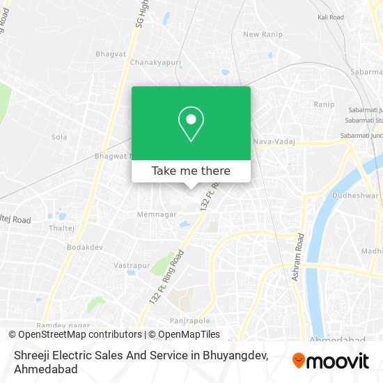 Shreeji Electric Sales And Service in Bhuyangdev map