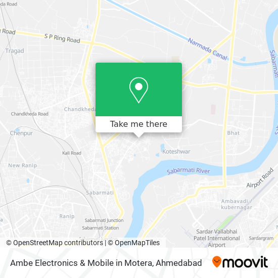 Ambe Electronics & Mobile in Motera map