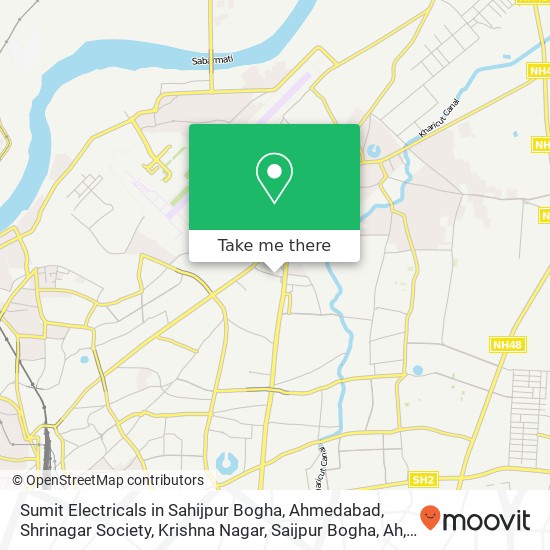 Sumit Electricals in Sahijpur Bogha, Ahmedabad, Shrinagar Society, Krishna Nagar, Saijpur Bogha, Ah map