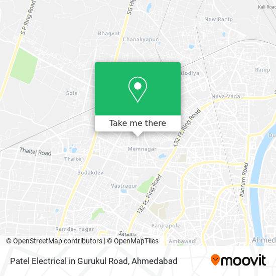 Patel Electrical in Gurukul Road map