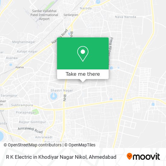 R K Electric in Khodiyar Nagar Nikol map