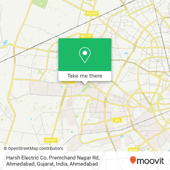 Harsh Electric Co, Premchand Nagar Rd, Ahmedabad, Gujarat, India map