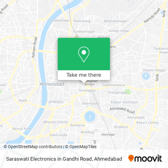 Saraswati Electronics in Gandhi Road map