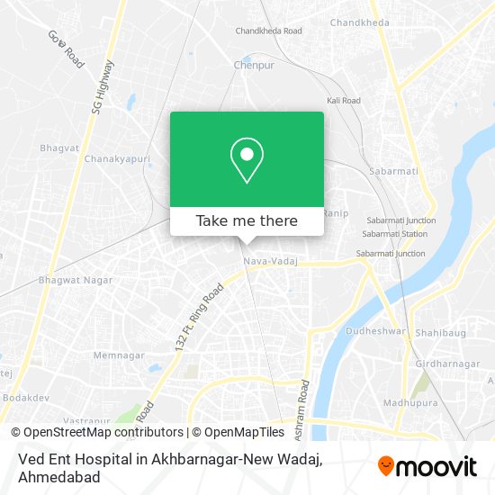 Ved Ent Hospital in Akhbarnagar-New Wadaj map