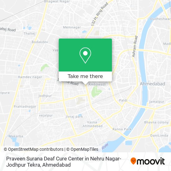 Praveen Surana Deaf Cure Center in Nehru Nagar-Jodhpur Tekra map
