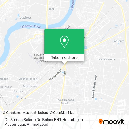 Dr. Suresh Balani (Dr. Balani ENT Hospital) in Kubernagar map
