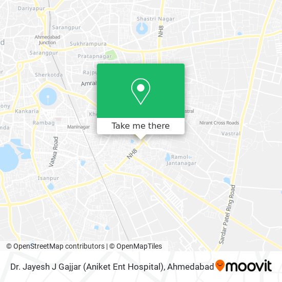 Dr. Jayesh J Gajjar (Aniket Ent Hospital) map