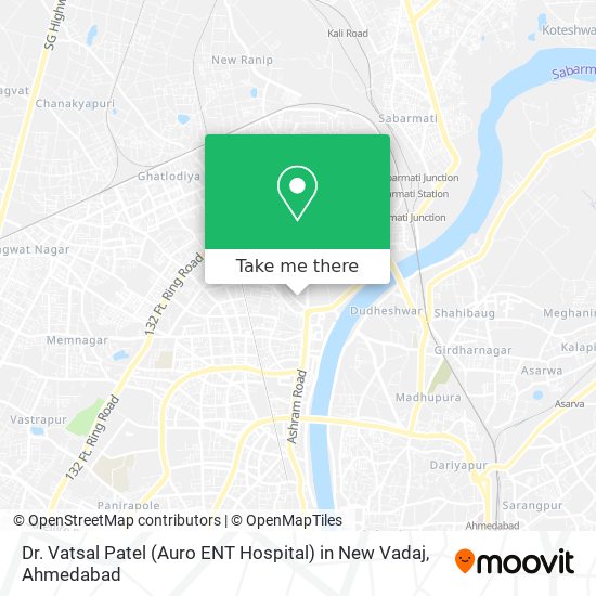 Dr. Vatsal Patel (Auro ENT Hospital) in New Vadaj map