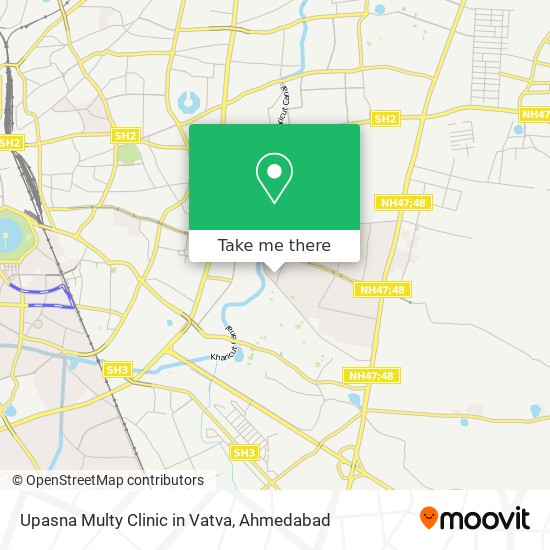 Upasna Multy Clinic in Vatva map